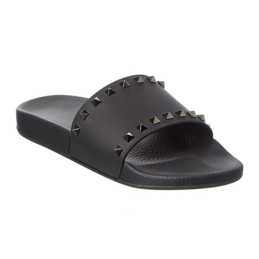 Valentino Rockstud Rubber slide sandals